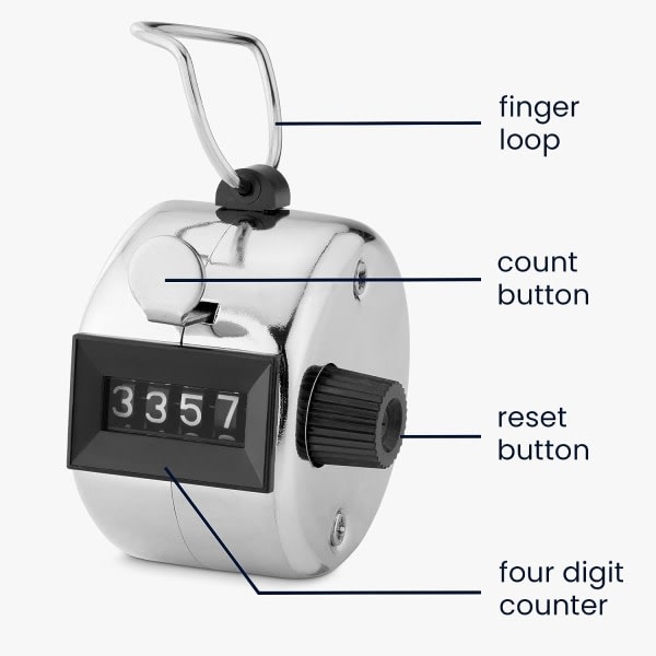 Galaxy Hand Counter Clicker Skridttæller - Mekanisk mængde uden batteridrift