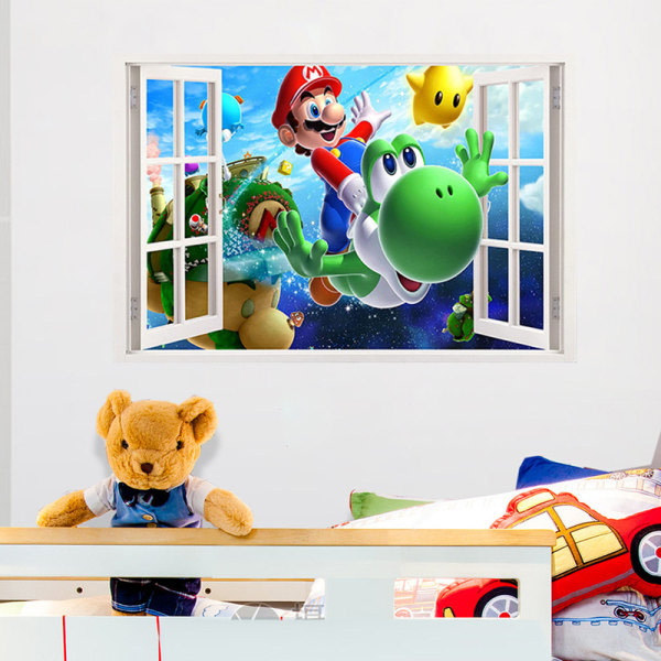 40*60 cm Super Mario Bros. Wall Stickers Avtagbara Wall Stickers fo