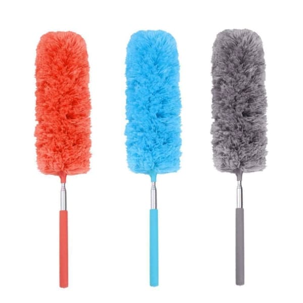 Fjærstøvbørste med teleskopskaft og mikrofiber for hjemmet
