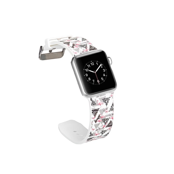 Silikon urrem til Apple Watch 4 44mm, 3/2/1 42mm - Flamingo multifarvet