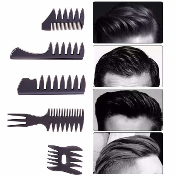 TG Frisör Hårkammar Set Barber Shop Barber Comb 5-pack P