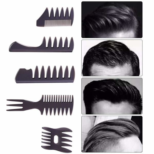 TG Frisör hårkammar Set Barber Shop Barber Comb 5-pack P