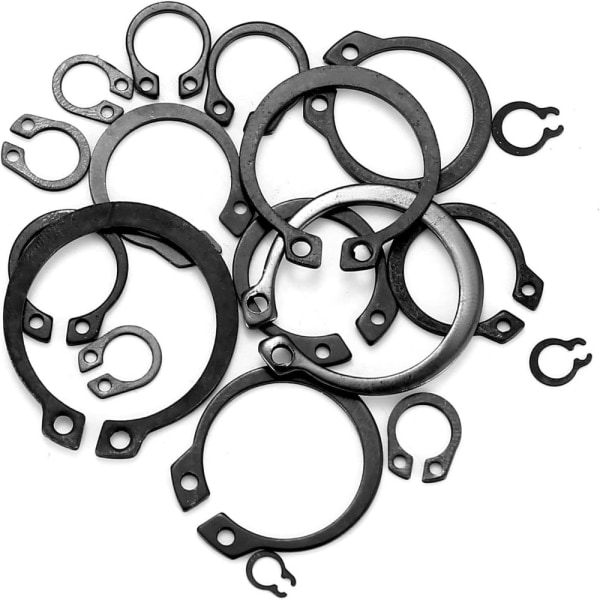 300 st Snap Ring Sortiment Legering Stål Extern Låsring
