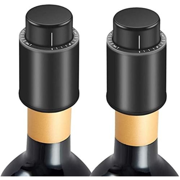 2 st flaskkorkar för champagne/vin - champagneproppar vakuum, återanvändbara flaskproppar, vinkonserveringsvakuumflaskkorkar
