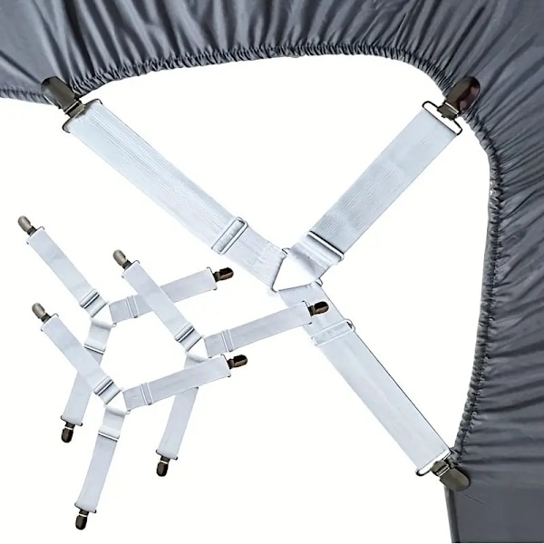Source Anti-halk lakan triangel fixeringsklämma Justerbar klämma lakan spänne täcke täcke överdrag fixeringsanordning Ny Black 4-pack