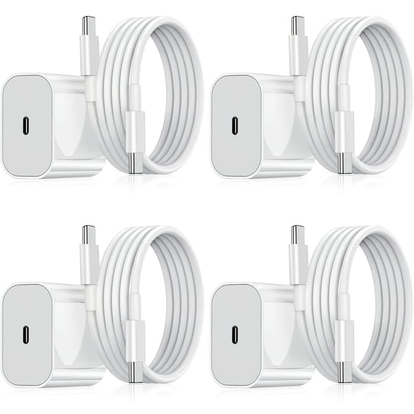 Laddare för iPhone - Snabbladdare - Adapter + Kabel 20W Vit White one size