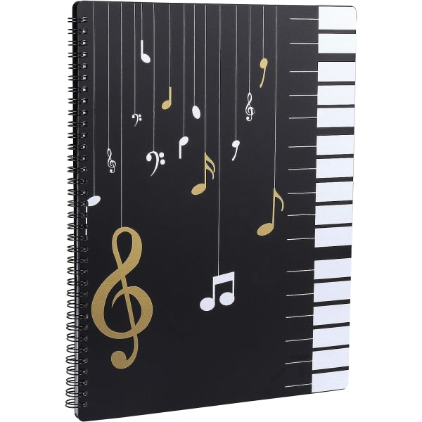 Galaxy A4-papiropbevaring af kortlægning Elegant klaviaturmapp for musikbord (30 sider)
