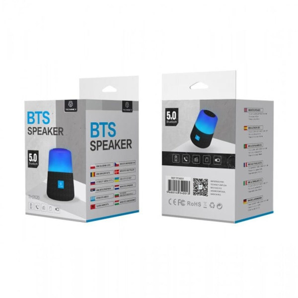 TG Minihögtalare, Bluetooth - LED-belysning Svart