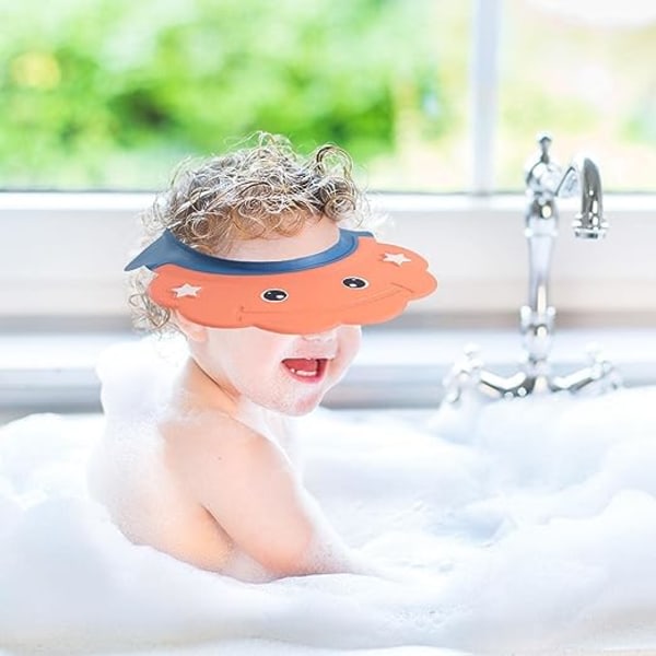 TG Baby shower för att tvätta håret | Justerbar hårtvättshatt med vidgat hörselskydd | Tecknad huvudskydd schampohatt Skydda håret