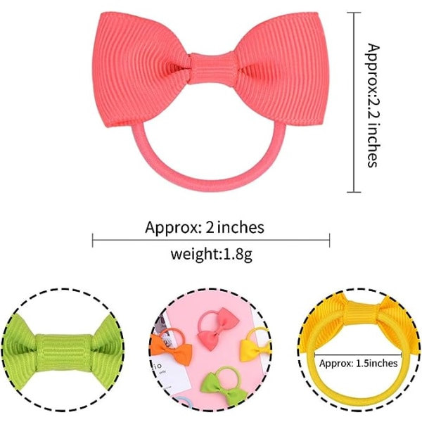 (20 stk - Assorterede Farver) Baby Piger Hårtilbehør Rosetter 2 tommer