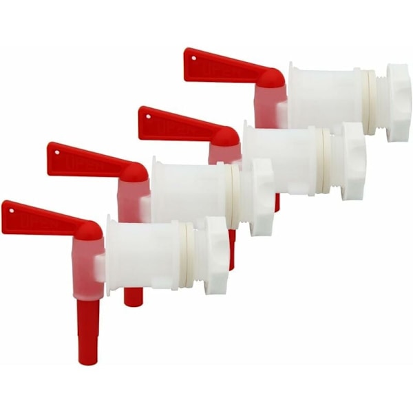 Set med 4 plastkranar för hantverksöl tappningshink