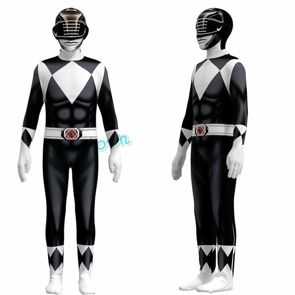 Fantasia Power Samurai Rangers Cosplay Kostym Vuxen Barn Morpher Mighty Morphin Superhjälte Mask Jump