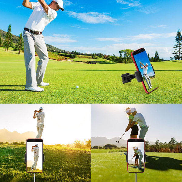 Galaxy Record Golf Swing, Musta Golf-Puhelinpidike, Golfharjoitteluväline Helppoon Asetukseen