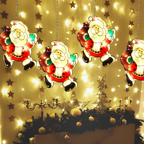 Holiday Lighted Window Ornament - Siluettdekoration, batteridrevet