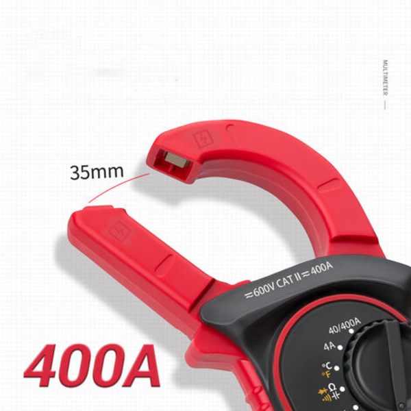 Galaxy Digital Klemmemåler, Automatisk Måltimeter og Voltmeter, Spenningsmåling, Vekselstrøm, Motstand, Kontinuitet, Diodetest