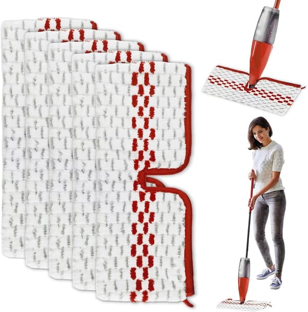 stykker - Egnet til Vileda Spray Mop Refill Microfiber Kit - Moppeklud - 2 i 1 Genanvendelig - Egnet til Vileda 1-2 Spray Max Mop Refill egnet