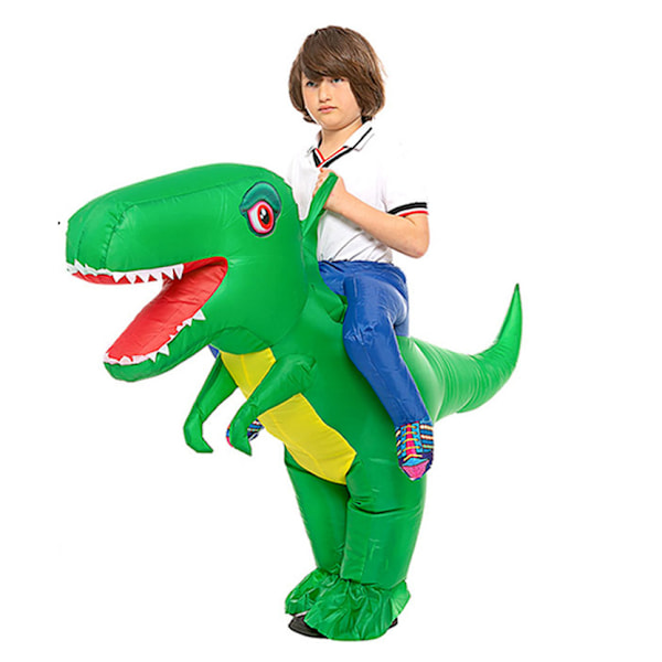 Halloween kostume til dinosaurfest, sjov oppustelig dukke, juleforestilling, festivaltøj, cosplay stor g big green Children (90-130CM)