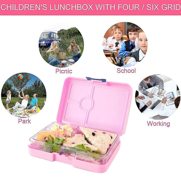 XJ-Bento Box Matboks Kompatibel for Barn/Voksne Bento Box med Rom (blå)_yux