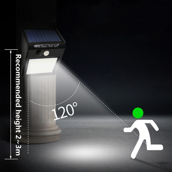 TG Effektiv & Funktionell Solcells PIR Automatisk Utomhusbelysning 20 LED