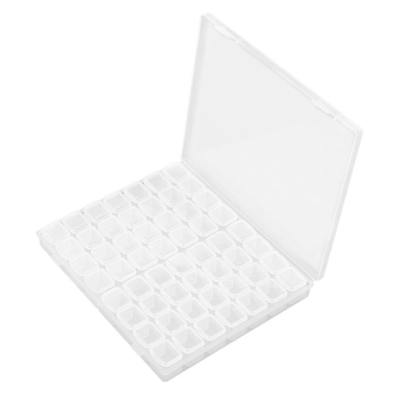 56 Fack Plast Förvaringslådor Smyckesbehållare Färgglada Transparent Organizer Hållare FodralTransparent