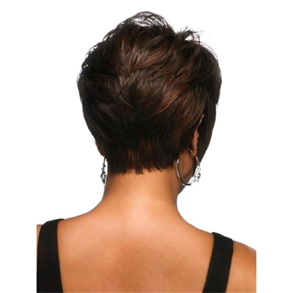 TG Kvinnor Kort Rak Pixie Cut Boycut Frisyrer Blonda Peruker