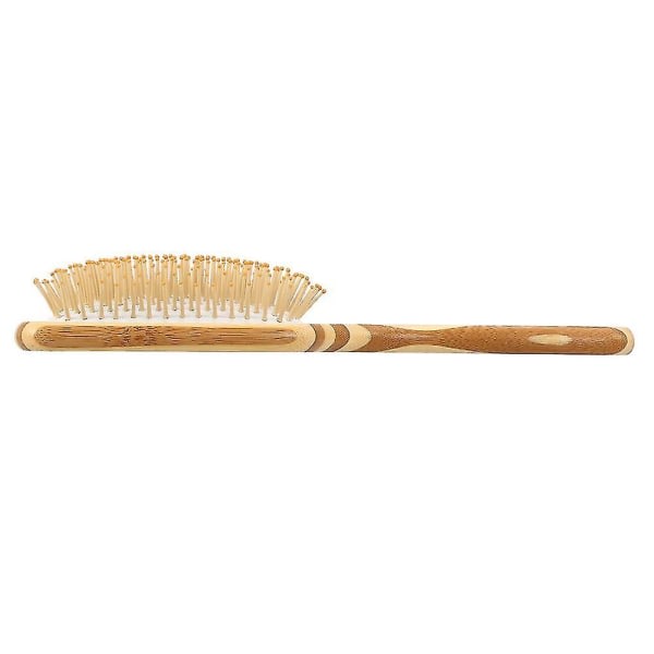 TG Bambu hårvård Antistatisk paddelhåndtag massasje hårborste kudde kam (4, 25,5*8,5 cm)