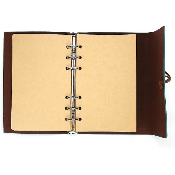 Läder Writing Journal Notebook, klassisk spiralbunden anteckningsbok