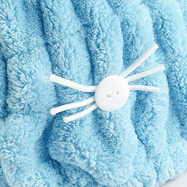 TG 2st Ultraabsorberande Hår Snabbtorkande Handduk Mikrofiber Hårtork