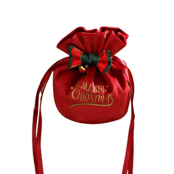 Sammetspåsar med dragsko Smyckespåse för julklappsinpackning Födelsedagsfest Bröllopsfavoriter Godispåse 4,7\" x 5,9\" Vinröd - 1