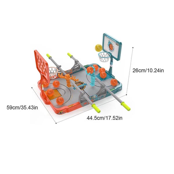Barnens skrivbordsbasketställ Dubbel interaktiv fingertippsskjutleksak