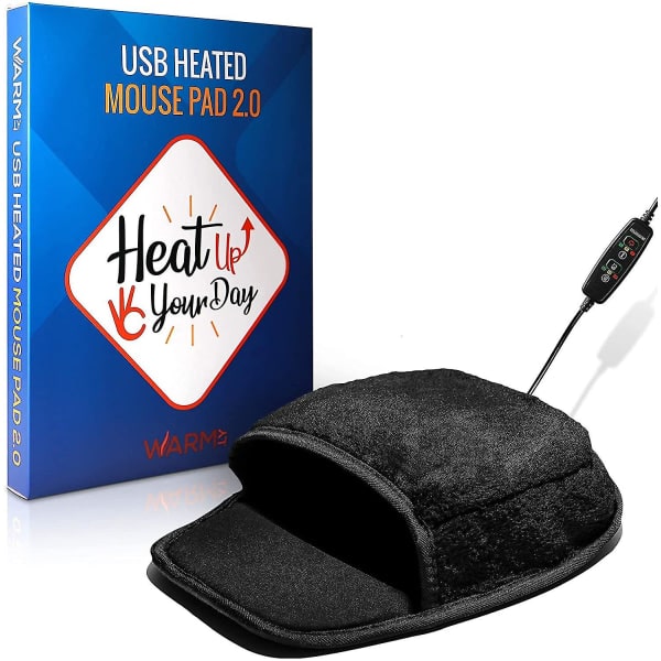 Lämmitetty hiiren alusta Kämmenlämmitin: USB Kämmenlämmitin tietokoneelle | Irrotettava lämmityselementti | 3 Lämpötilaa