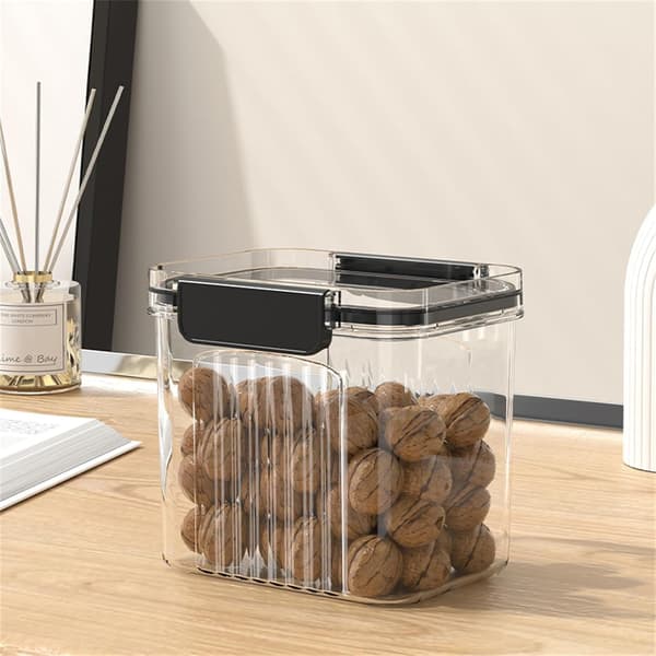 Can Crusher Jars Food Storage Containers, Transparent, Airtight, Home, Kitchen, Pantry, Organization and Storage, Candy, Rectangular, 460ml_yux 460ml