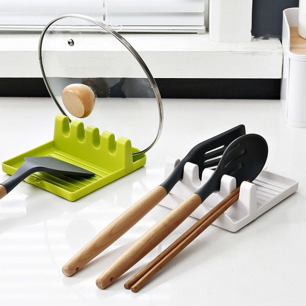 5 stk Plast Sked Stativ Organizer for Gaffel Spatel Stativ Skedholder Stativ Bestikk Oppbevaringsstativ for Sked Gryte