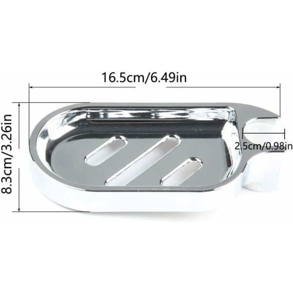 Sæbeholder til Bruserskinne 25mm Rustfri Justerbar Sæbekopp Holder