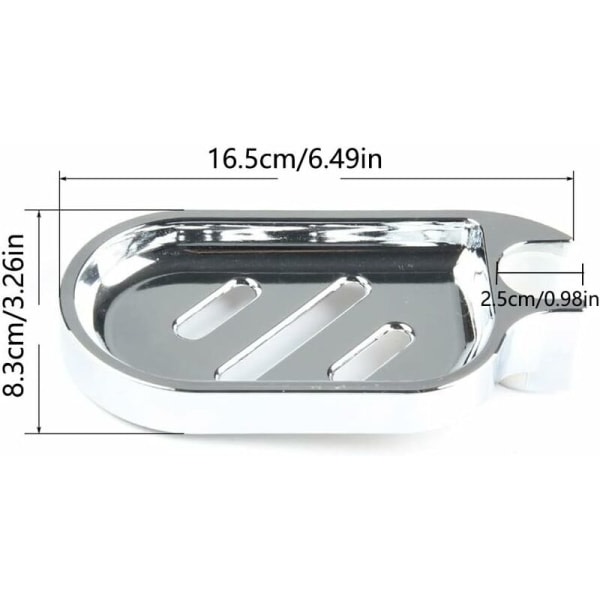 Såpedispenser for Dusjstang 25mm Anti-Rust Justerbar Såpekopp Holder