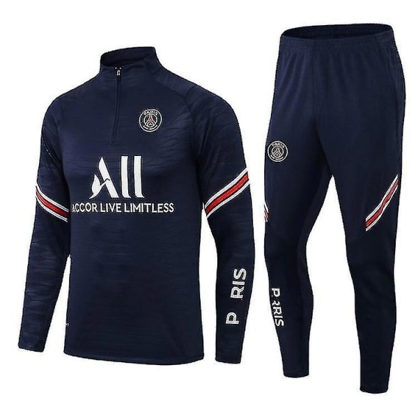 2021 fodbold Paris trøje jakke træningsdragt Caddy voksen kostume royal blue 14 135cm royal blue