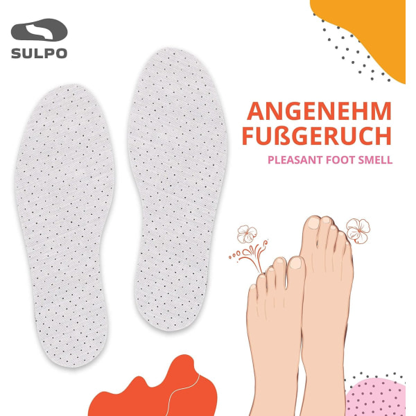 TG 4 par antiperspirant innersåler - Avtakbar bomull & latexskum I