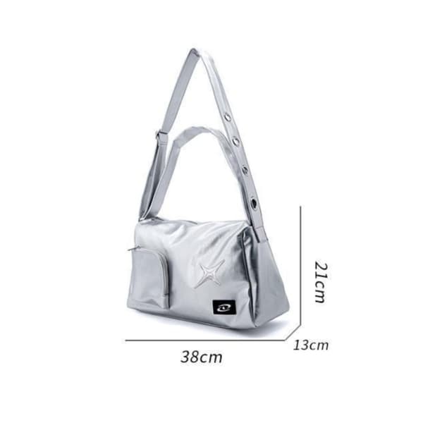 Crossbody Taske Tygväska SØLV silver_yux silver