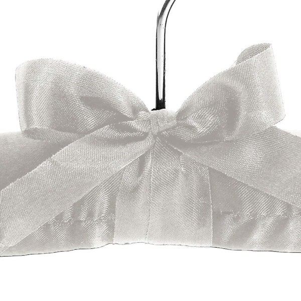 5 stk Satin-polstrede kleshengere - svart
