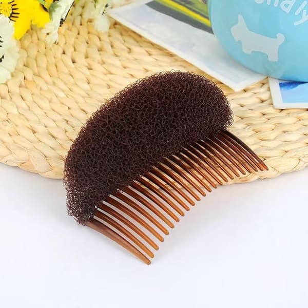 Usynlig Fluffy Hårklemme, 2 Stykker Brun, Bikube Hårstylingværktøj til Kvinder og Piger