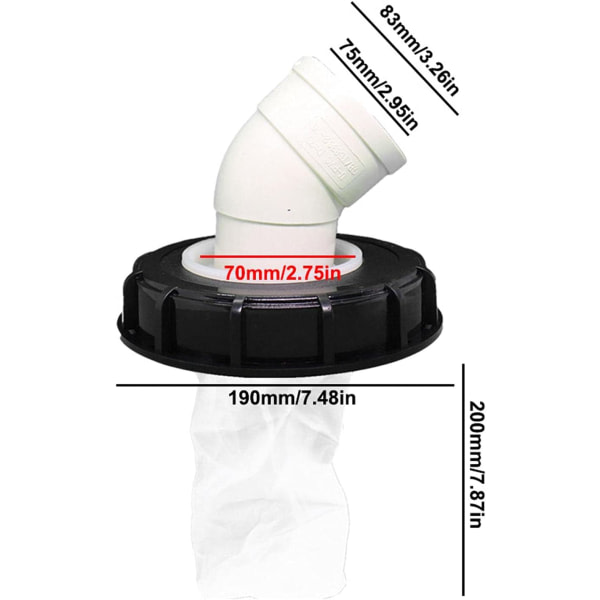 IBC-deksel, vaskbart nylon IBC-filter, IBC-låsefilter