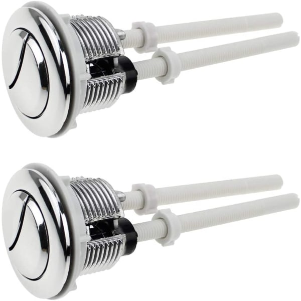 2 stk toilettryk-knapper dobbelt skylle-knap 38mm
