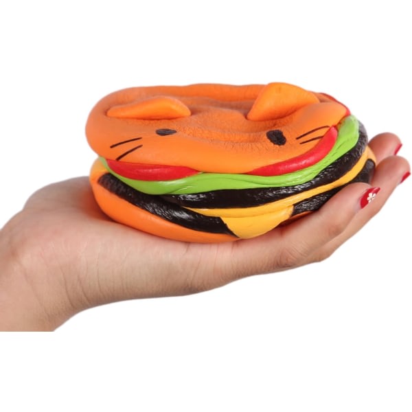 3 kpl katthamburgare mjuka leksaker 3D Squishy Toys Stress Relief Sque