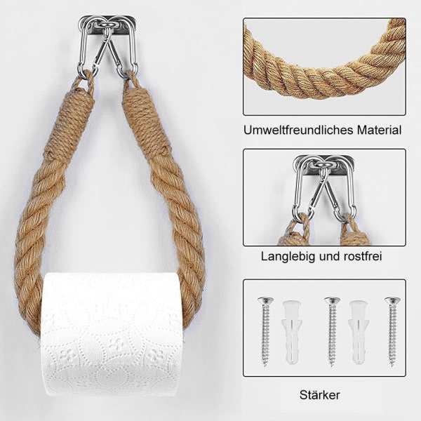 WC-paperiteline, hampuköysi-pyyhekuivain, sopii kylpyhuoneeseen ja keittiön kylpyhuoneeseen Paperitelineet WC-paperitelineet