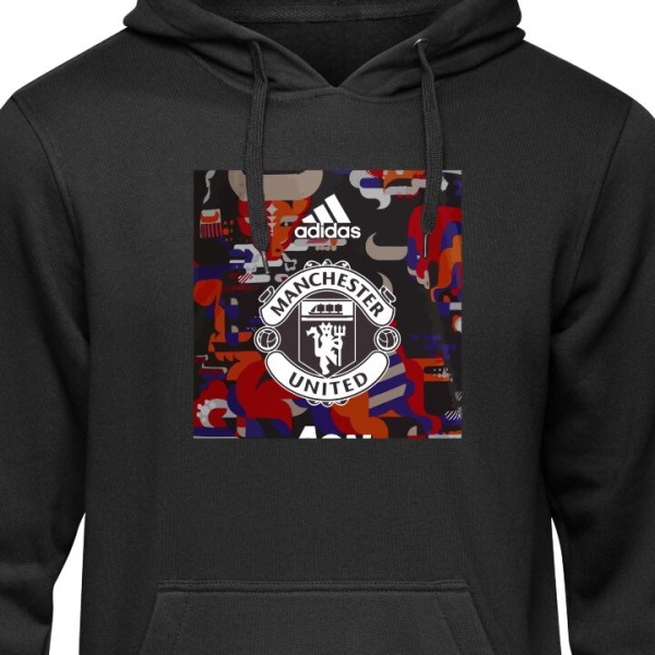 Barn Hoodie Manchester United F.C. svart 12-13 År