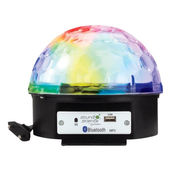 Sound Science Bluetooth Disco Light Ball Højtaler, Bluetooth, 3 W Sort