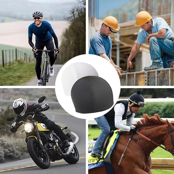 Cykelhjälmsfoder, ventilerande polyesternät, snabbtorkande svettavledande, för löpning och motorcykel, svart/vit 2-pack