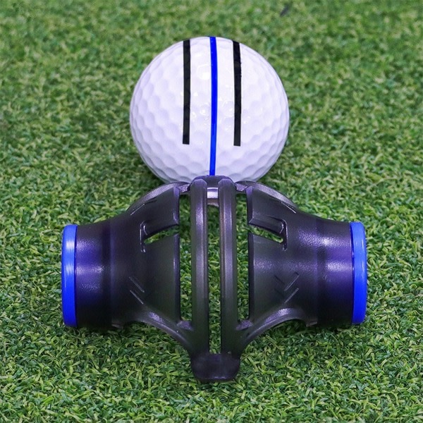 Golfbollslinjemarkør ritverktøy og markeringsspennor Sett Mallinriktning Putting Markeringsliner 360-graders rotasjonsverktøy Royal Blue