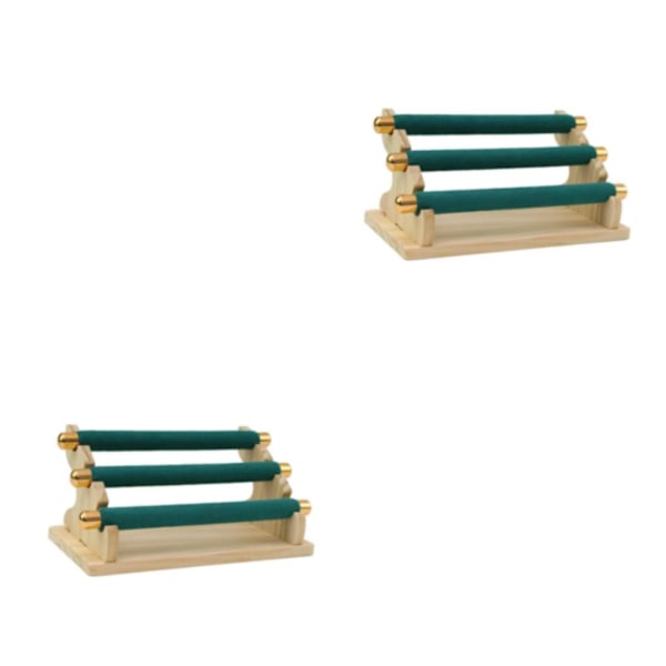 1/2/3 Itsenäiset Renkaiden Näyttötelineet Näytehylly Kotiin Vihreä 20 x 10 x 9,5cm Green 20 x 10 x 9.5cm 2PCS