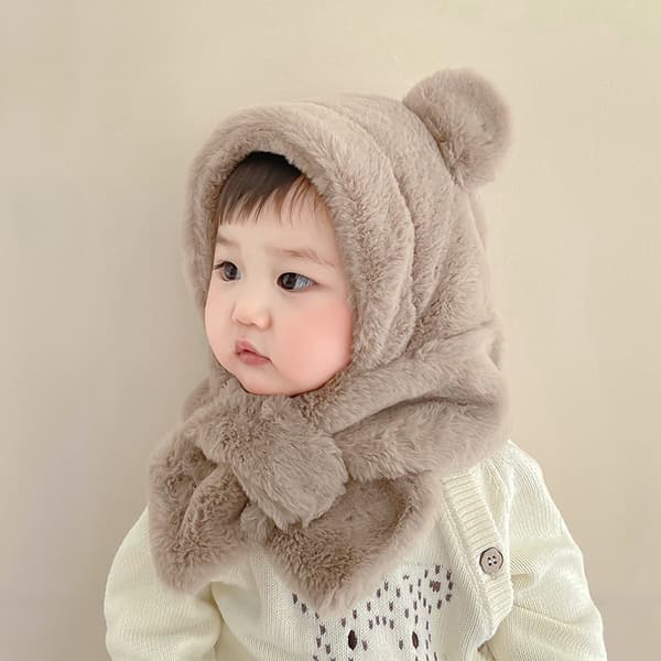 Skjerf - Vinterlue og skjerf - Barn - 2 i 1 - Vinterlue - Barn - Lue - Fleece vinterlue - Barnesjerflue